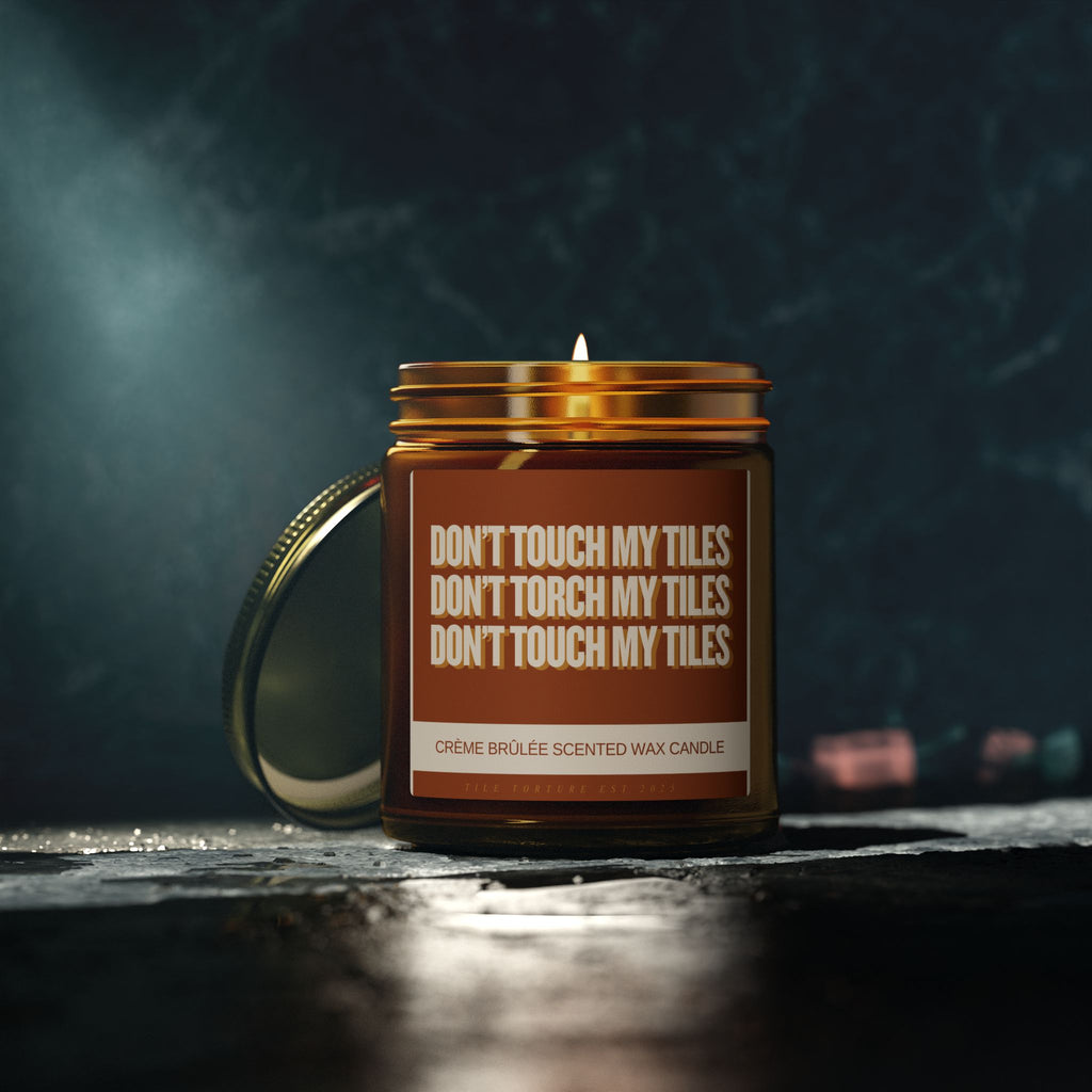 crème brûlée scented wax candle - DON'T TOUCH / TORCH MY TILES - BROWN