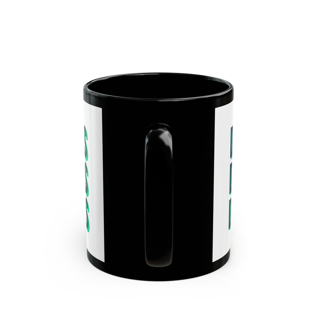 MUG - DON'T TOUCH / TORCH MY TILES - GREEN / BLACK ceramic coffee cup for mahjong enthusiasts (11oz/15oz)