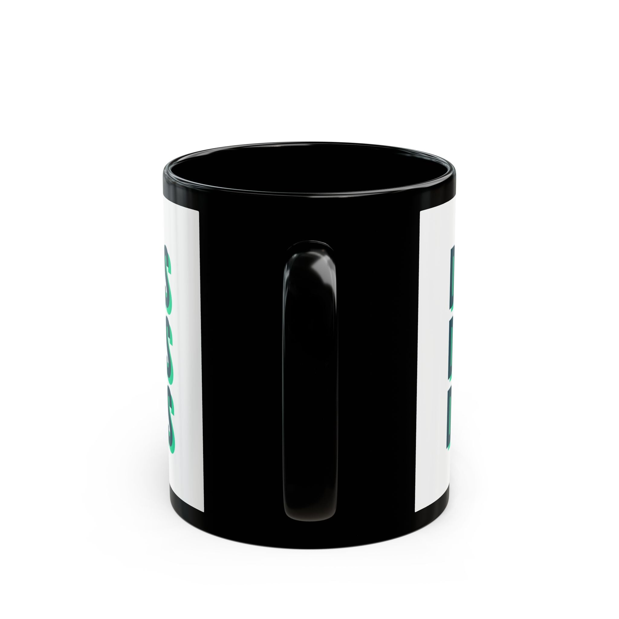 MUG - DON'T TOUCH / TORCH MY TILES - GREEN / BLACK ceramic coffee cup for mahjong enthusiasts (11oz/15oz)