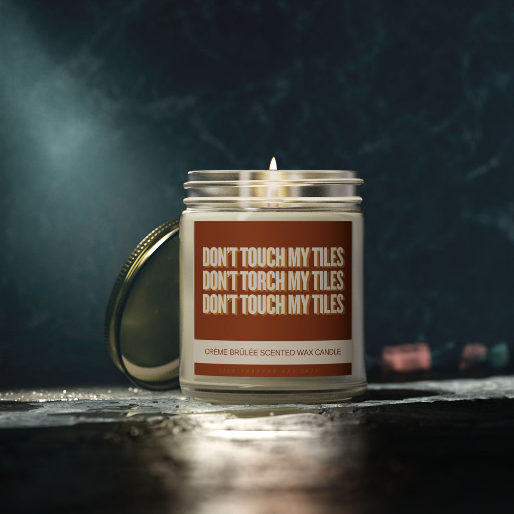 crème brûlée scented wax candle - DON'T TOUCH / TORCH MY TILES - BROWN
