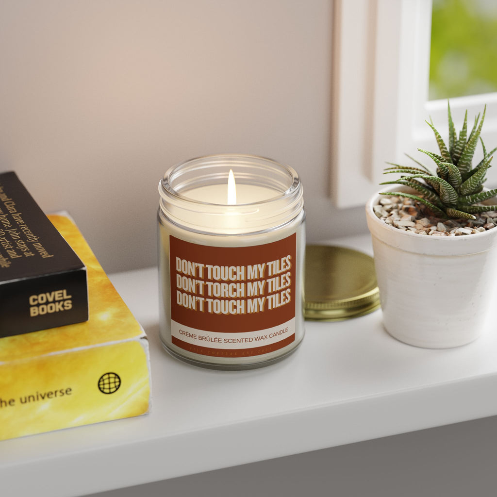 crème brûlée scented wax candle - DON'T TOUCH / TORCH MY TILES - BROWN